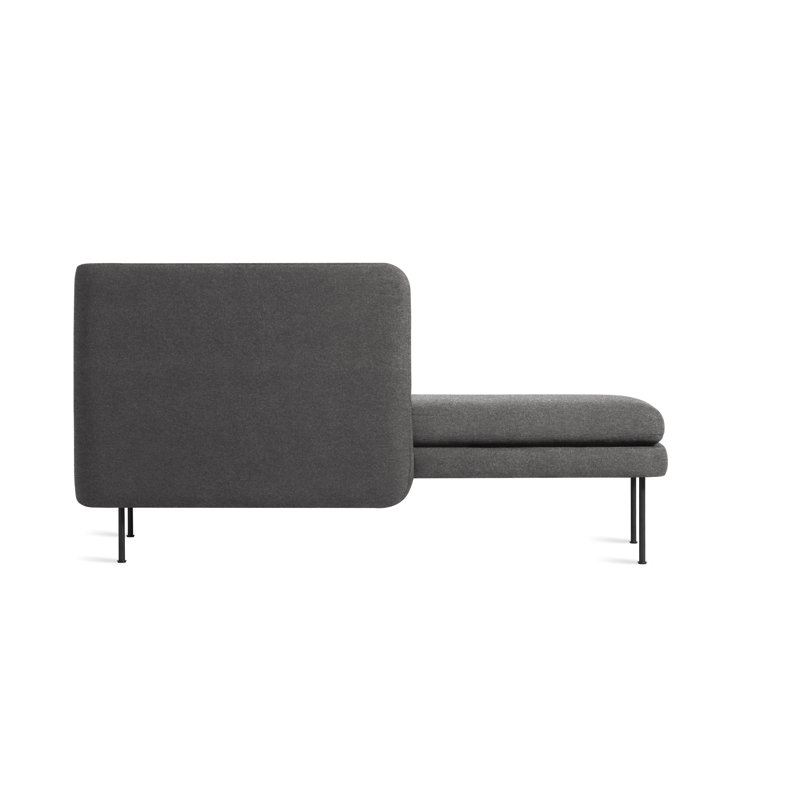 Bloke Chaise Lounge, Right Hand Facing, Oblivion, Gabro Gray Wool
