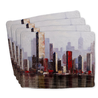 Napperons Industrial City Ensemble de 4