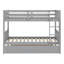 Twin Over Twin Rubber Wood Bunk Bed Featuring Pull-Out Trundle Transformable Into Two Separate Beds-117529643