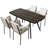 Caihla Rectangular 4-Person Outdoor Dining Set with Cushions