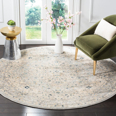 Annette Power Loom Light Grey/Cream Rug