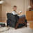 Modern Minimalist Chenille Accent Armchair-130932791