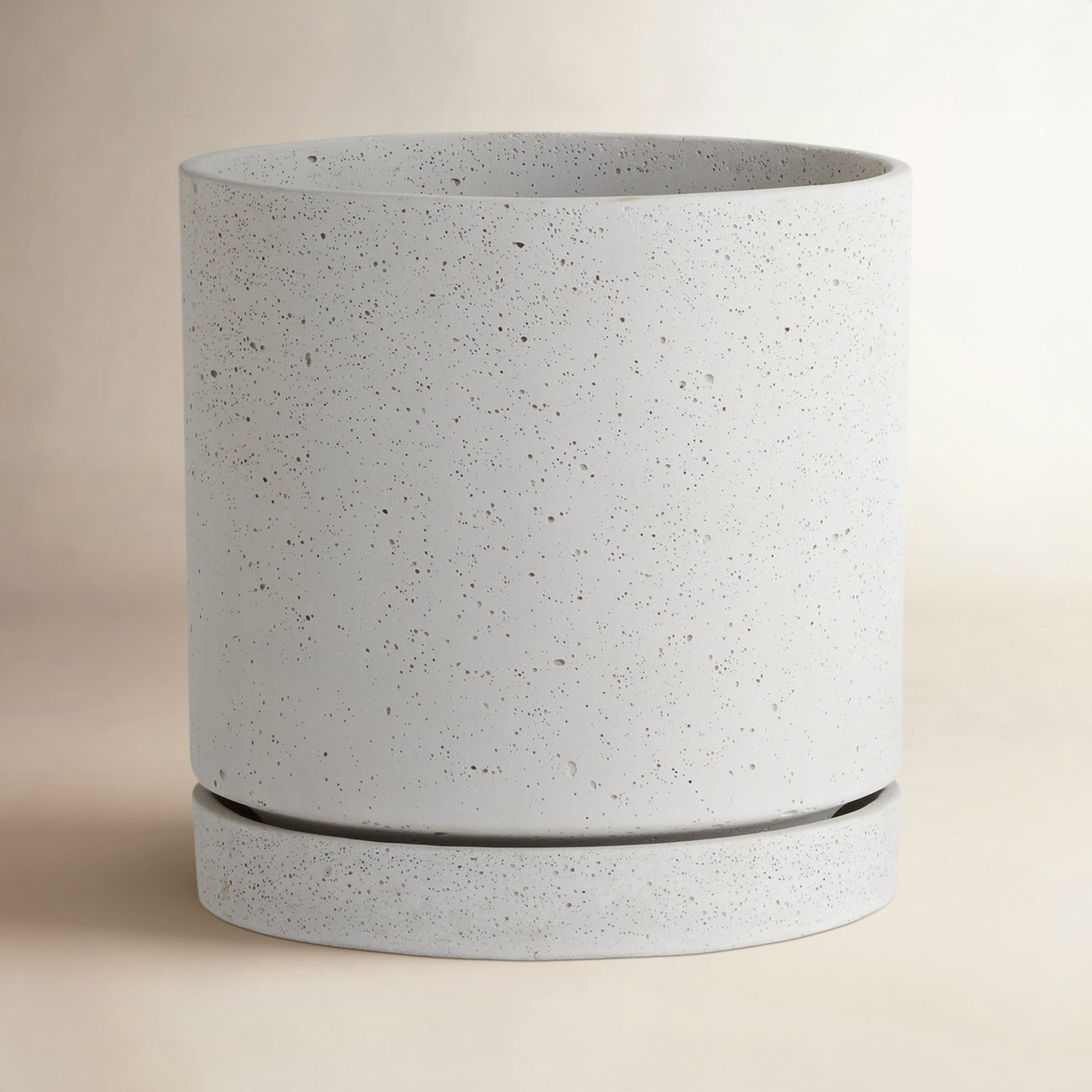 Concrete Pot Planter, 14" H x 13.75" W x 13.75" D