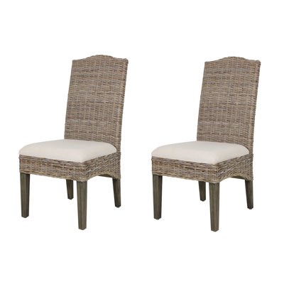 Chaise d'appoint Brianna en blanc / beige