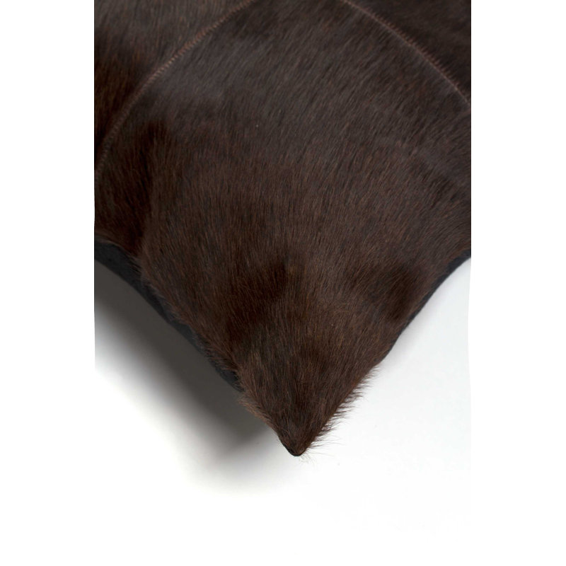Coussin 18 "en peau de vache, Chocolat