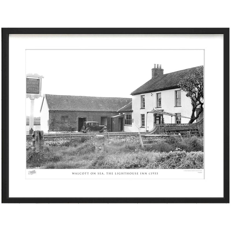 Walcott On Sea, The Lighthouse Inn C1955 by Francis Frith - Single Picture Frame Print, 28cm H x 36cm W x 2.3cm D