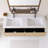 60'' Wall Mounted Single Bathroom Vanity With Glossy White Solid Surface Basin-1133831974