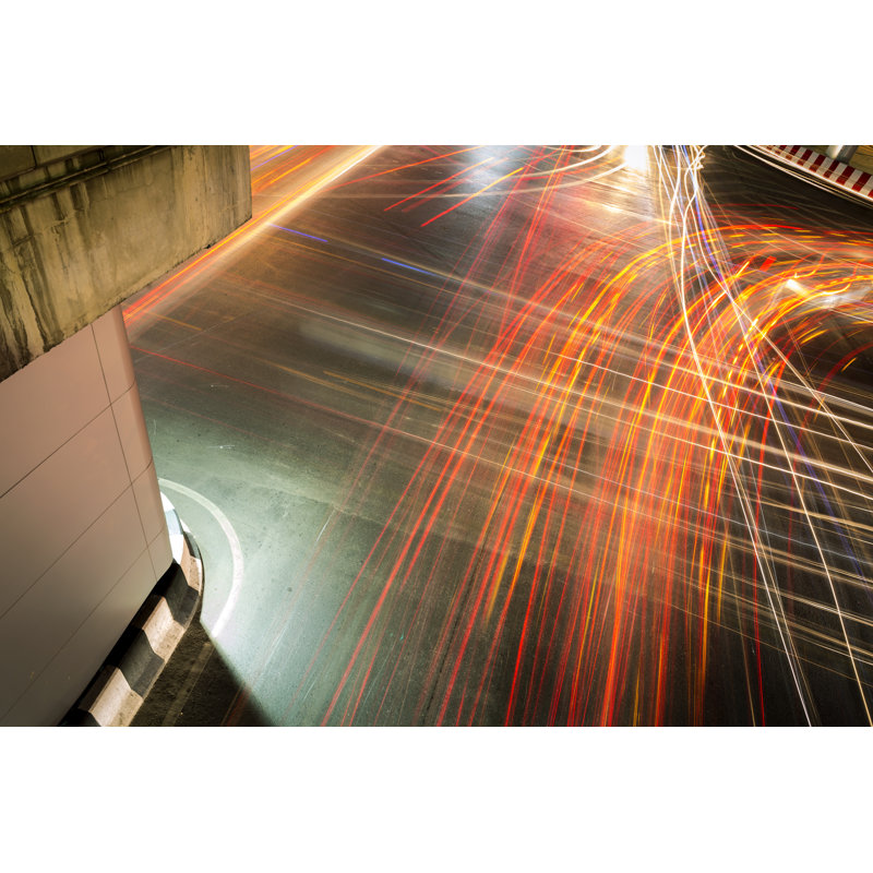 Traffic Intersection At Night by Joakimbkk - Wrapped Canvas Print, 30cm H x 46cm W x 3.8cm D