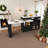 47-Inch Expandable Rotating Kitchen Island With 4 Drawers, Glass Door Cabinets And Built-In Outlet-813167089