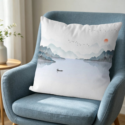 Housse de coussin 45 x 45 cm à encre de Chine