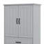 Grande armoire de rangement pour salle de bain avec portes et tiroir, armoire de rangement avec deux paniers à linge amovibles, tablette réglable-508463582