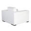 Chaise d'appoint Muse en tissu performance blanc brume