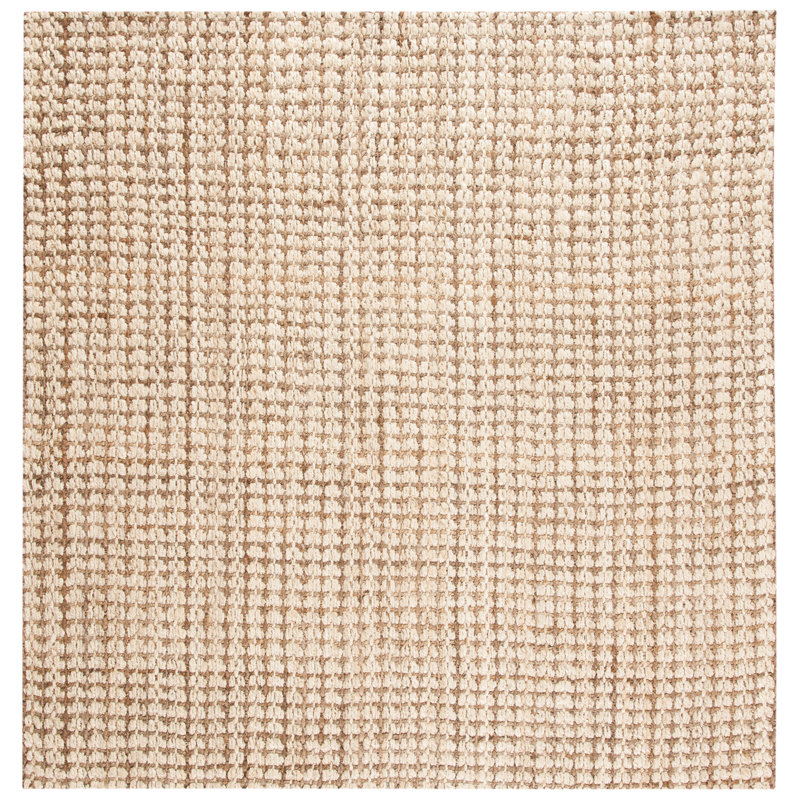 Tressie Hand-Woven Stain Resistant Jute Area Rug, Square 3'