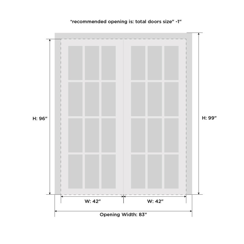 Portes coulissantes planètes blanches Planum, 84 po x 96 po, Finition