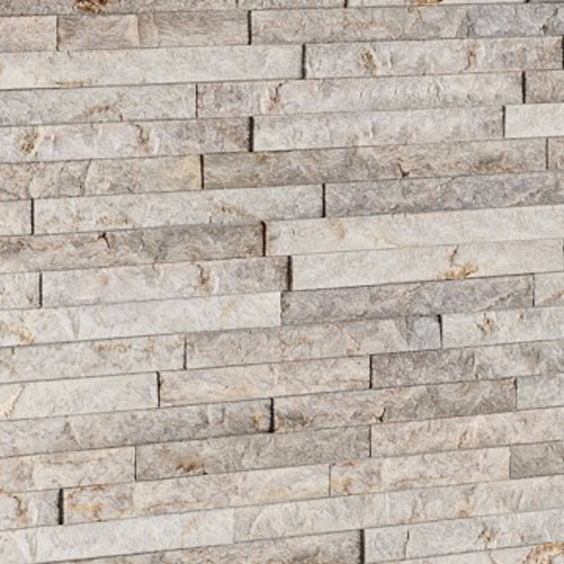 Bande élancée 3 po x 12 po Carrelage mural en marbre, Vanille