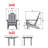 Anette Outdoor Adirondack Chair With Table-1947012303