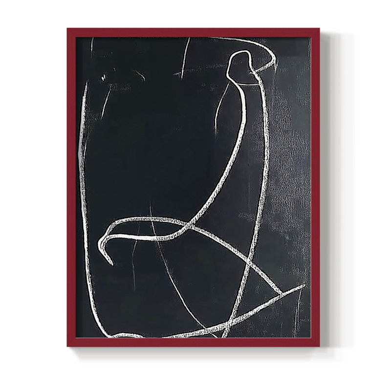 "ABSTRACT Series DCX III" par J Paul, Rouge, H 11 po x l 9 po