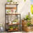 Kickemuit 23.5" Kitchen Bakers Rack, Baker Rack with Power Outlet, Bakery Rack with Microwave Stand Storage Shelf, Coffee Bar Table with 6 S-shaped Hooks-1781631008