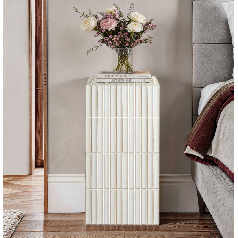 Table d'appoint Claverton Modern, Blanc