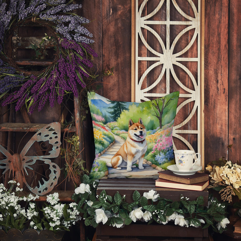 Coussin décoratif intérieur / extérieur Spring Path, H 14 po x l 14 po
