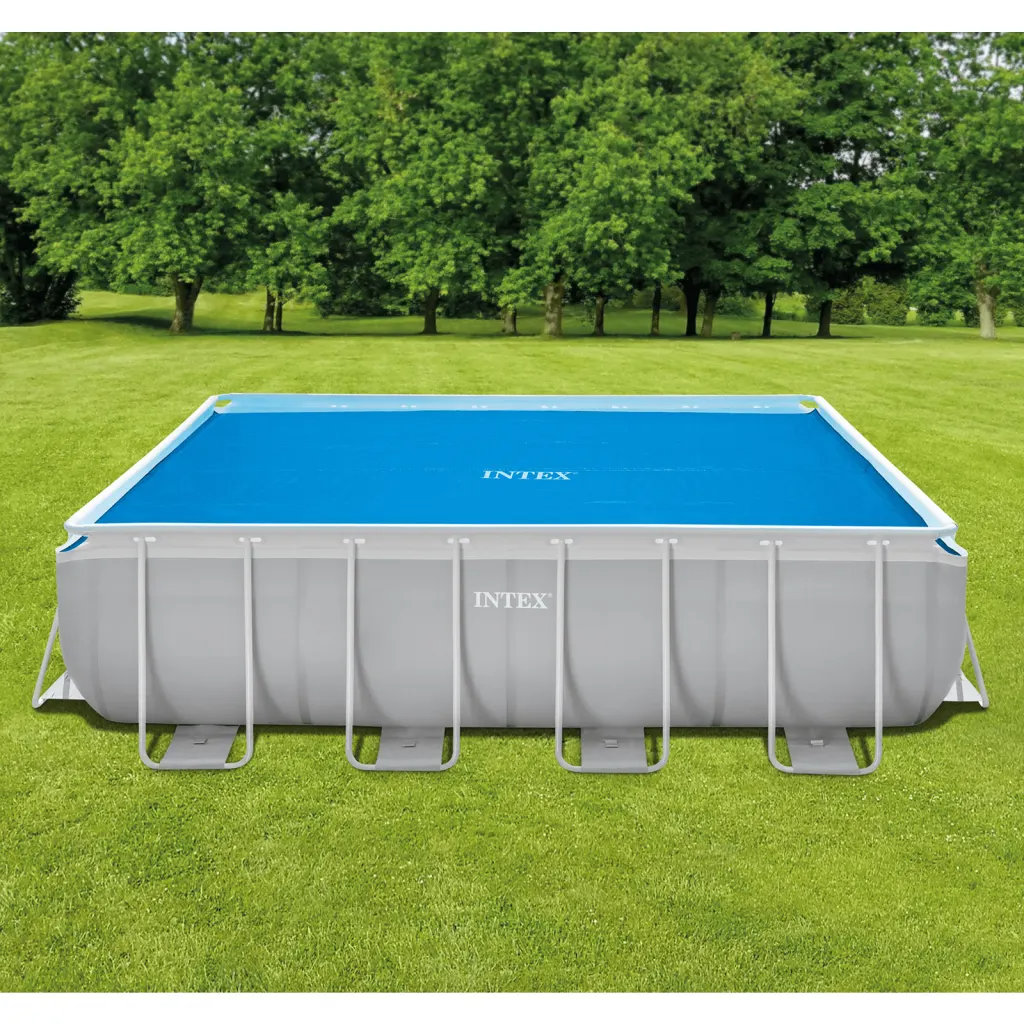 Intex Solar Pool Cover Pool Protector Pool Safety Cover Blue Polyethylene - Image 2