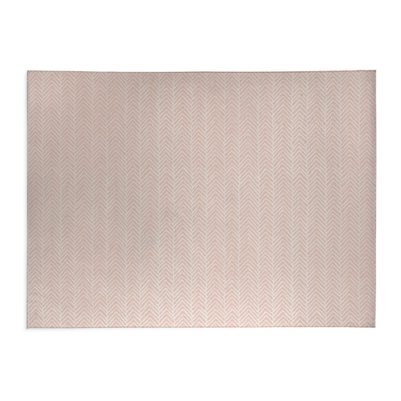 Paillasson à chevrons, L 60 po x L 84 po, Rose
