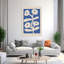 Art mural moderne moderne abstrait bleu abstrait-439500862
