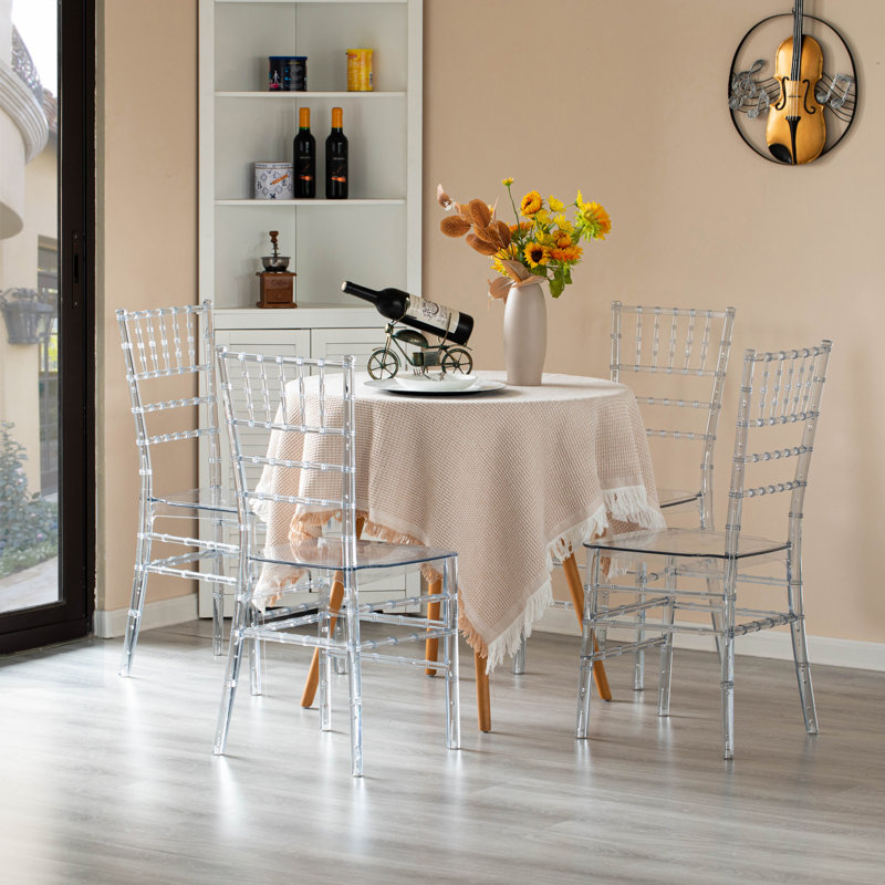 Acrylic Stackable Chiavari Dining Chair, Single