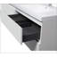 Meuble-lavabo mural 72 po avec lavabo 72 po, lavabo mural moderne avec lavabo en résine et 4 tiroirs à fermeture en douceur, blanc brillant 24V11-72GW