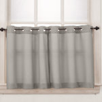 Sauel Textured Semi-Sheer Kitchen Cafe Curtain Pair
