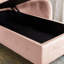 Chaise moderne rose avec rangement - Design élégant et doux en velours-1364999590