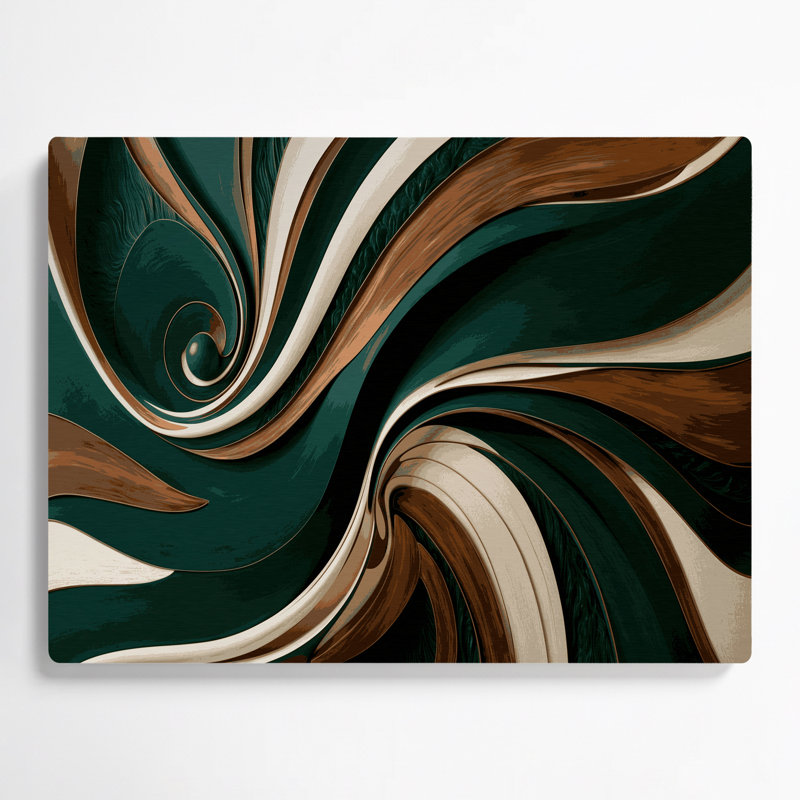 «Biomorphic Abstraction 24», art mural en métal vert, H 12 po x l 18 po