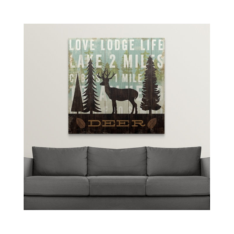 « simple vivante cerf » par michael mullan, impression, H 35 po x l 35 po x P 1,5 po, Toile