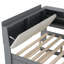 Lit plateforme pour chambre à coucher avec tête de lit de rangement, lit gigogne et tablettes, cadre de lit plateforme pour chambre à coucher-1274217308