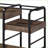 Kitchen Cart with 3 Adjustable Trays, Black &amp; Walnut Brown | Wood+Metal | Rectangular-1753739770