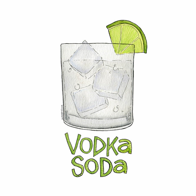 Ensemble de housse de couette en microfibre DiaNoche par Marley Ungaro - Cocktail Vodka Soda