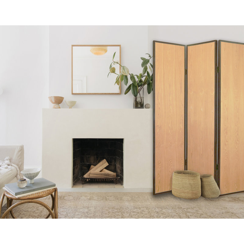 Diviseur de chambre à 3 panneaux de 1,80 m Carstens, Natural