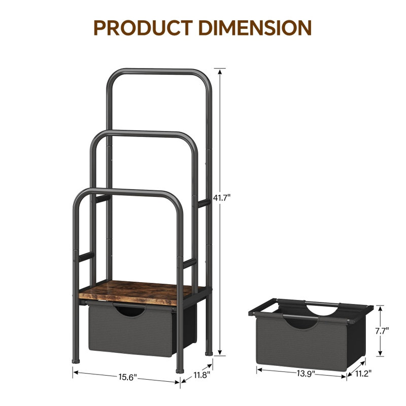 Porte-serviettes autoportant pour salle de bain et porte-couvertures
