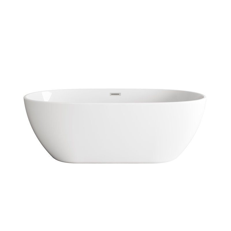 Baignoire de trempage 67 po. X 31 po. Cateisha, Nickel brossé