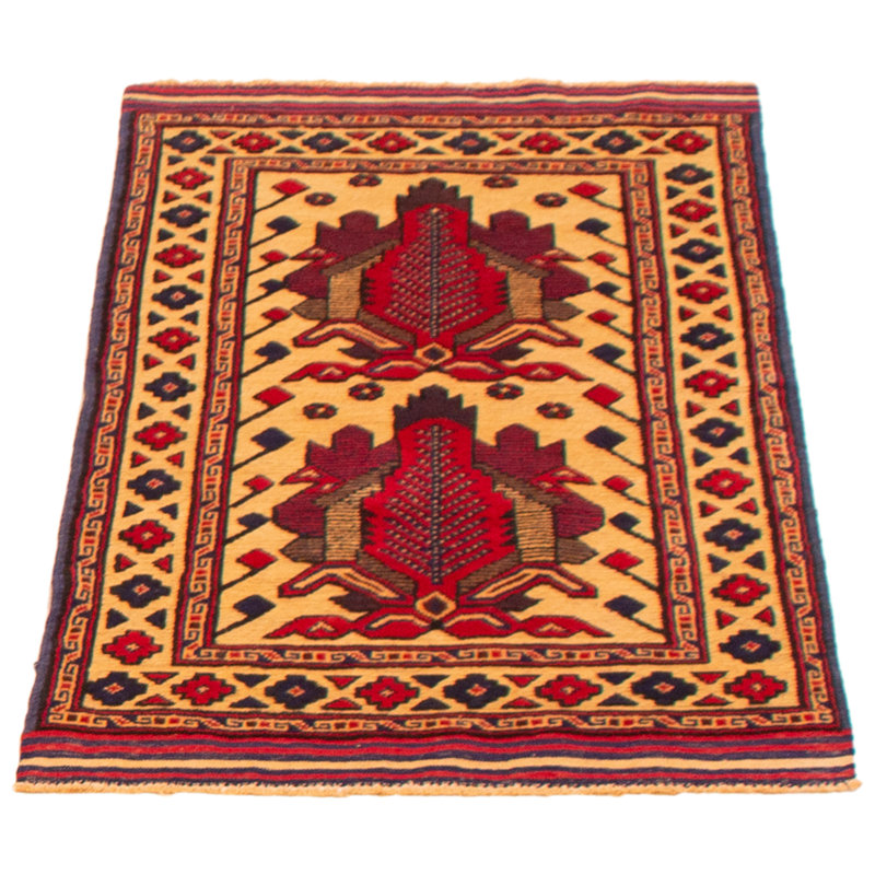 Tapis brun clair 2 pi 8 po x 4 pi 6 po Miruna