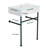 24" Bathroom Console Sink with Overflow,Ceramic Console Sink-466307604