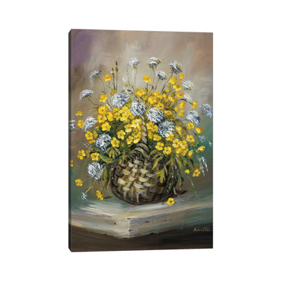 Basket In Yellow by Katharina Schöttler - Wrapped Canvas Print