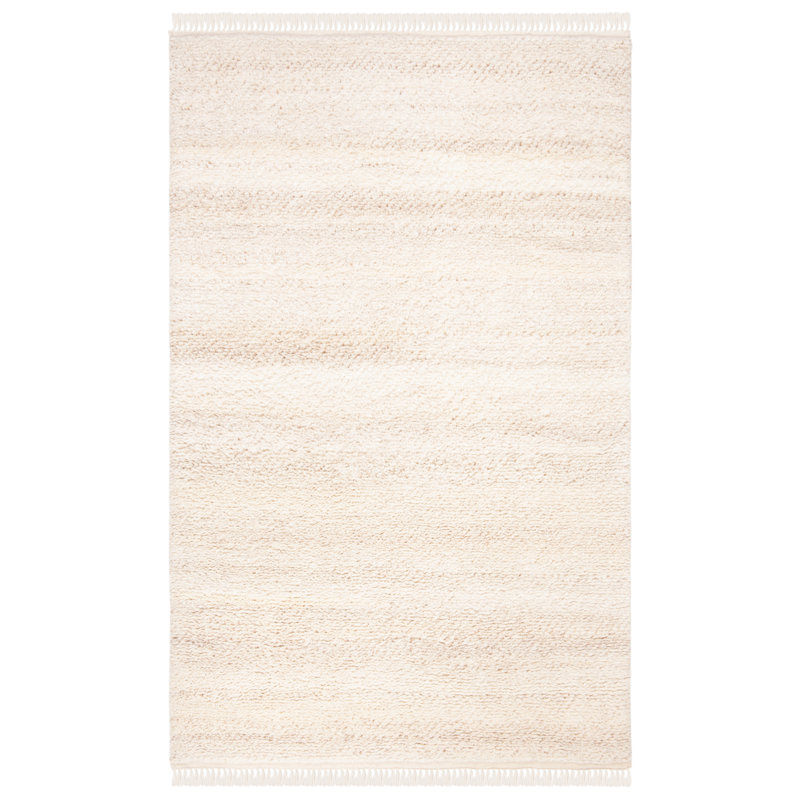 Garland Hand Knotted Wool Solid Color Rug, Rectangle 5' x 8'