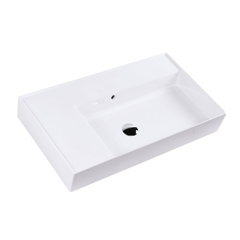 Aquaotto 32'' L Bathroom Sink, 0 Hole