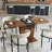 Modern Extendable Rectangular Dining Table for Small Spaces with Space Saving Design and Sturdy Construction.