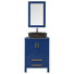 24 In. W X 20 In. D X 32 In. H Bath Vanity In Blue With Solid Surface Top In Blue