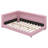 Modern Upholstered Platform Bed Frame With USB Ports,  Floor Sofa Day Bed With Storage Headboard-2103152015-2103152012