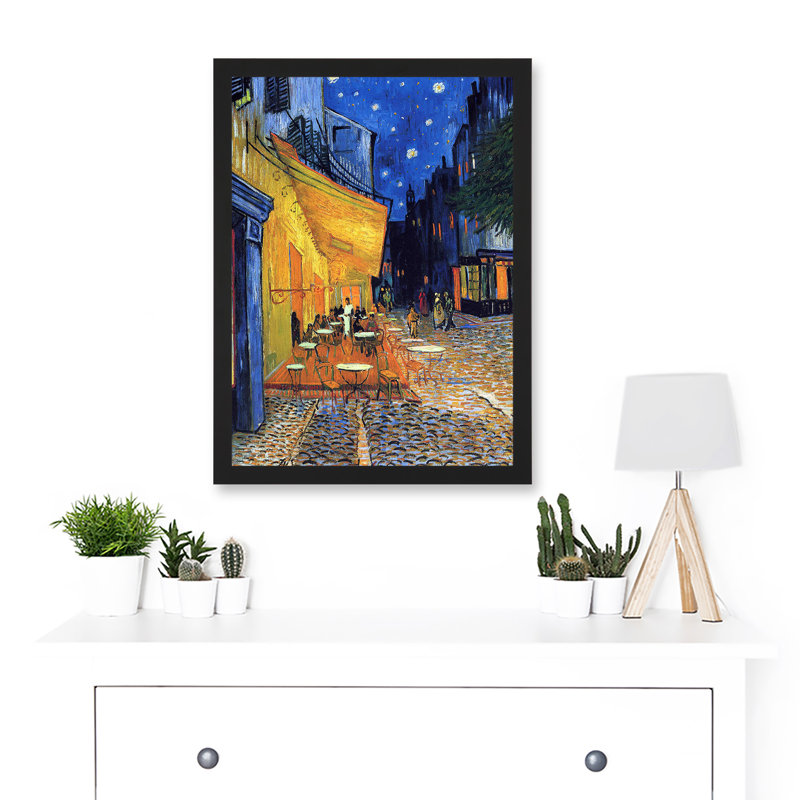 Vincent Van Gogh Cafe Terrace at Night Place Du Forum Arles 1888 by Vincent Van Gogh - 1 Piece Single Picture Frame Wall Art