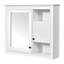 Armoire de toilette murale 32 po - blanc avec miroir et 3 tablettes de rangement pour salle de bain