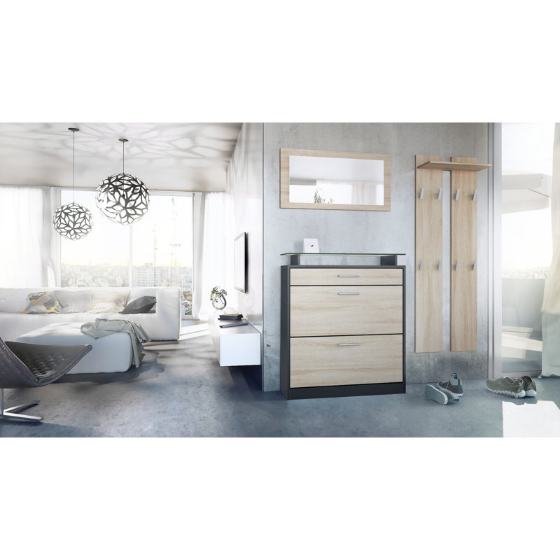 Mcclinton Hall Tree with Shoe Storage, Taupe